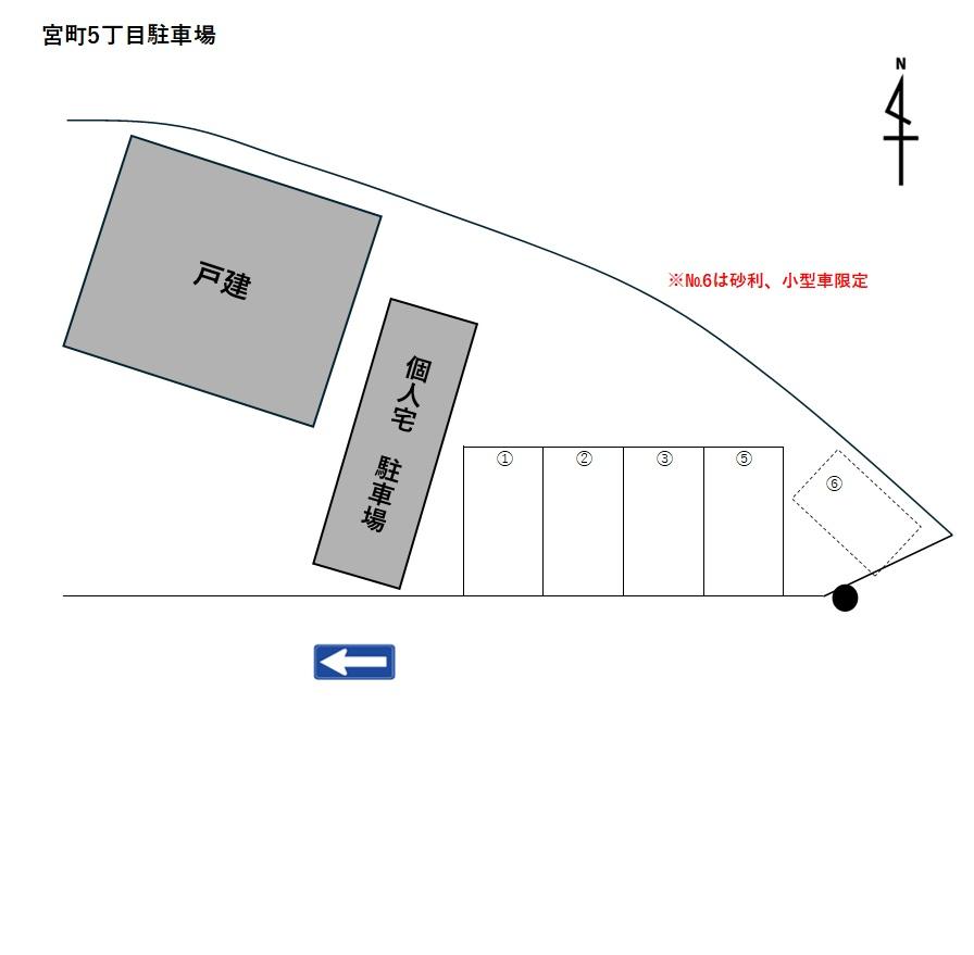 宮町5丁目駐車場の駐車配置図