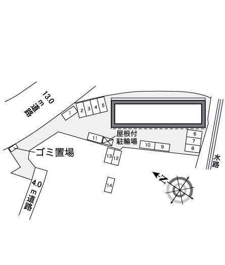 亀山(35798)　敷地外駐車場の駐車配置図