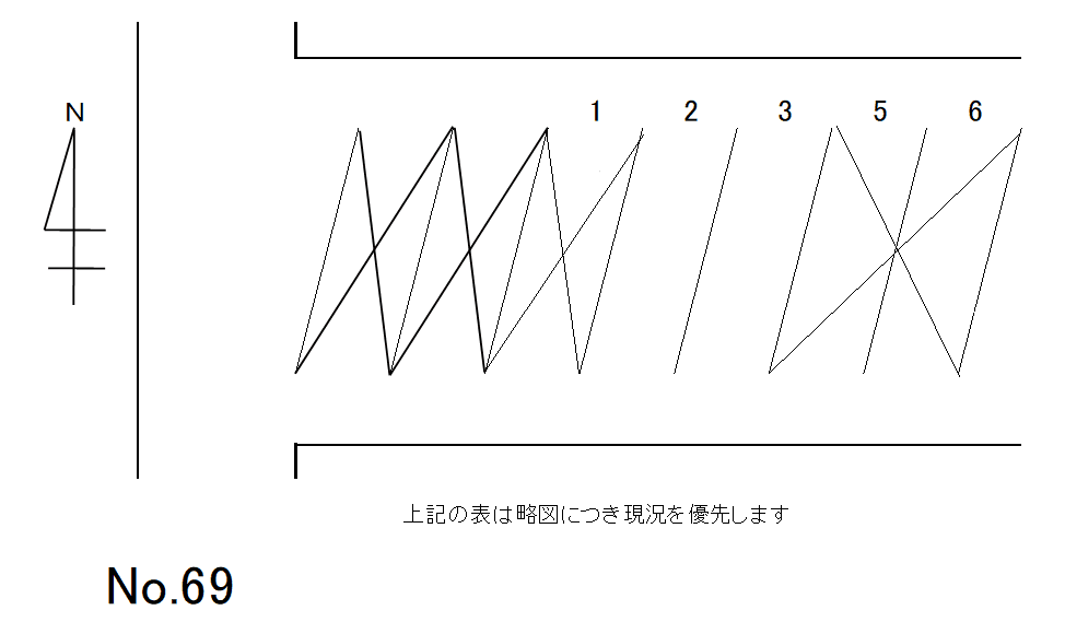 No.69の駐車配置図