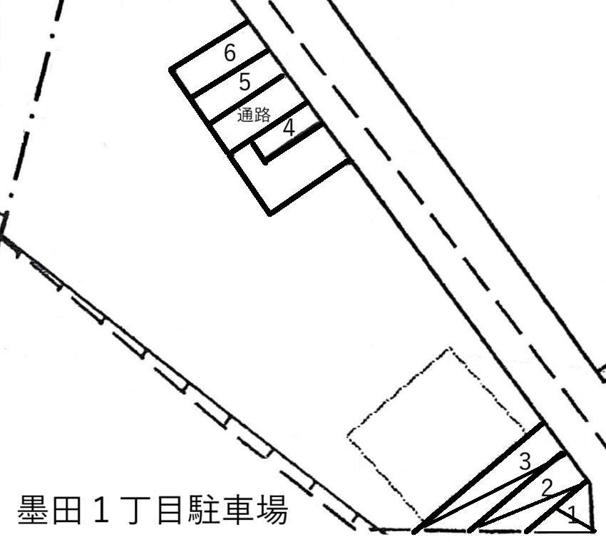 墨田１丁目駐車場の駐車配置図