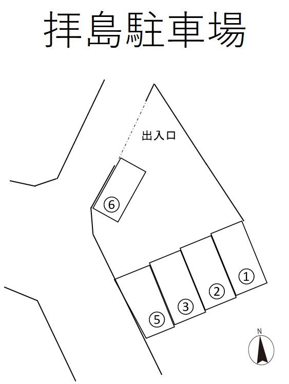 拝島駐車場の駐車配置図