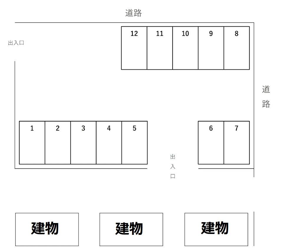 藤野駐車場の駐車配置図