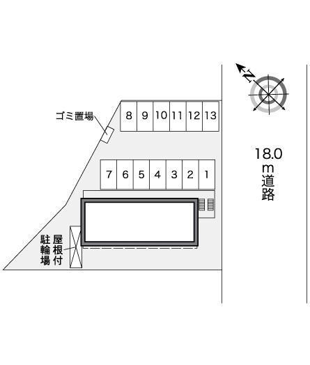 グリーンヒル(27352)の駐車配置図