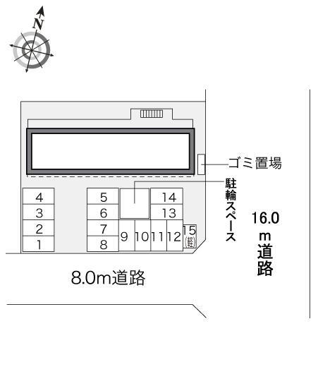 ソレーユ(33704)の駐車配置図