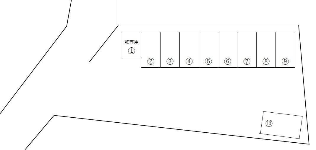 下飯田町駐車場の駐車配置図