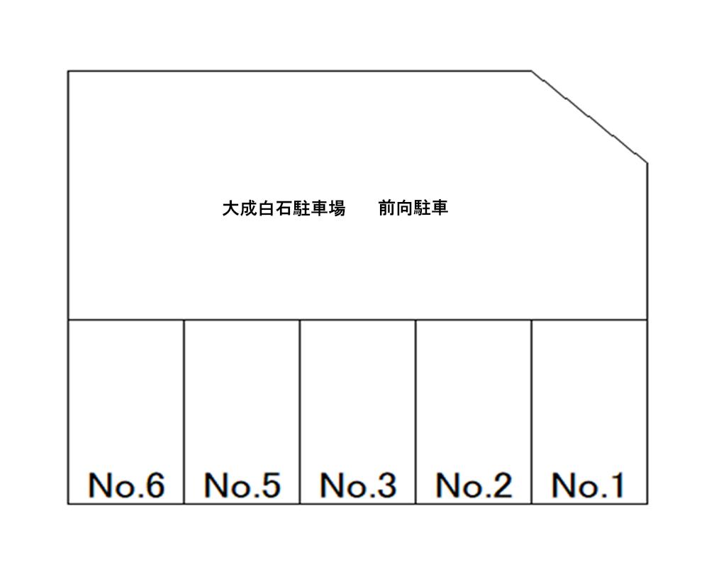大成白石駐車場の駐車配置図