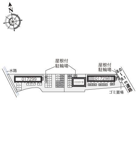 矢作１(17298)の駐車配置図