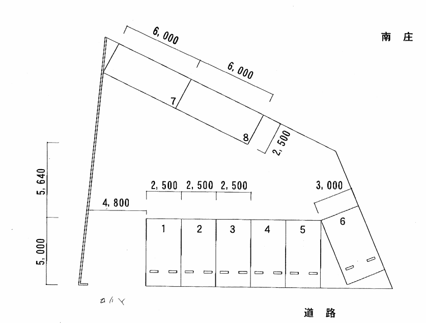 室見川小島駐車場の駐車配置図