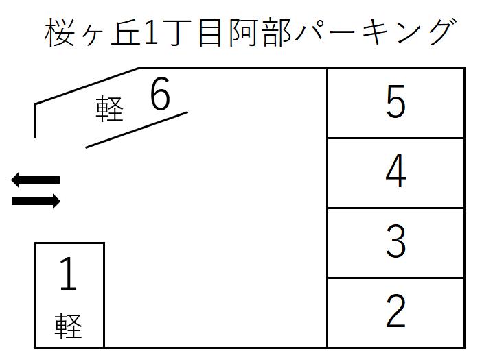 桜ヶ丘1丁目阿部パーキングの駐車配置図