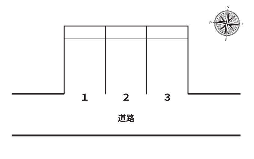 東朝日町パーキングの駐車配置図