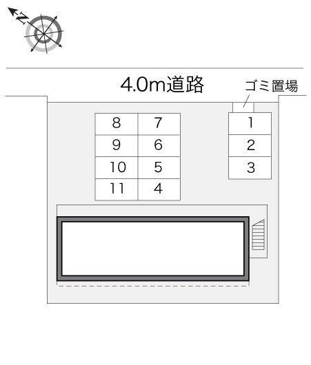 エステオーリア(17397)の駐車配置図
