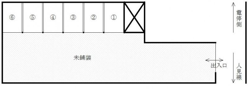 時任町S駐車場の駐車配置図