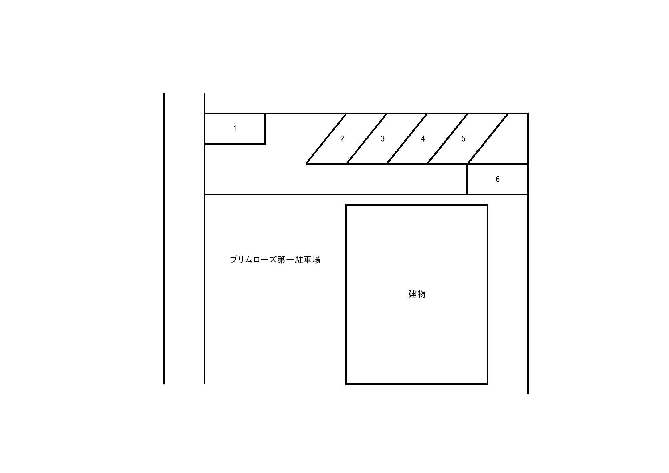 プリムローズ第二駐車場の駐車配置図