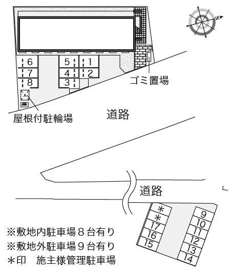 ユーカリ旭町(42630)　敷地外駐車場の駐車配置図