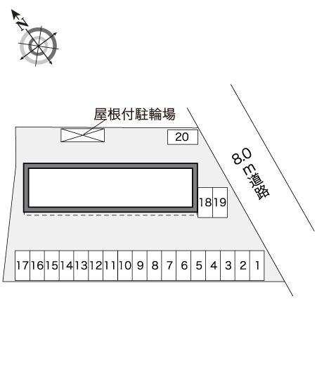 扇Ⅱ(30809)の駐車配置図