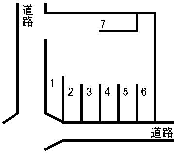 梶尾駐車場の駐車配置図