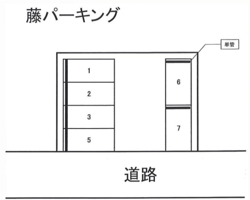 藤パーキングの駐車配置図