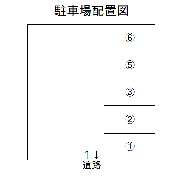 長土塀Ｙパーキングの駐車配置図