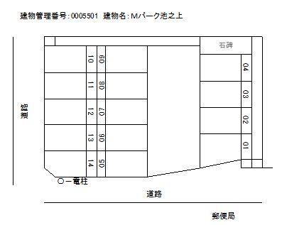 Mパーク池之上の駐車配置図