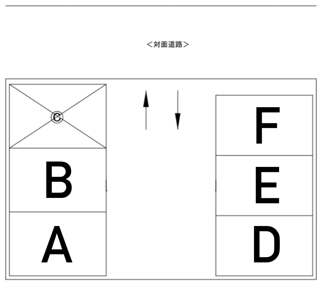FK泉大津市松之浜町駐車場の駐車配置図
