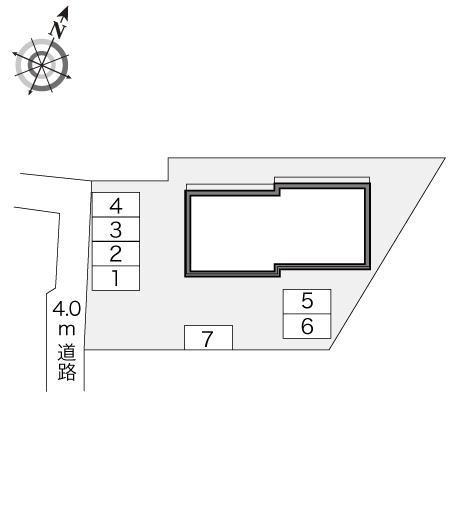 クレスト境田北(21551)の駐車配置図