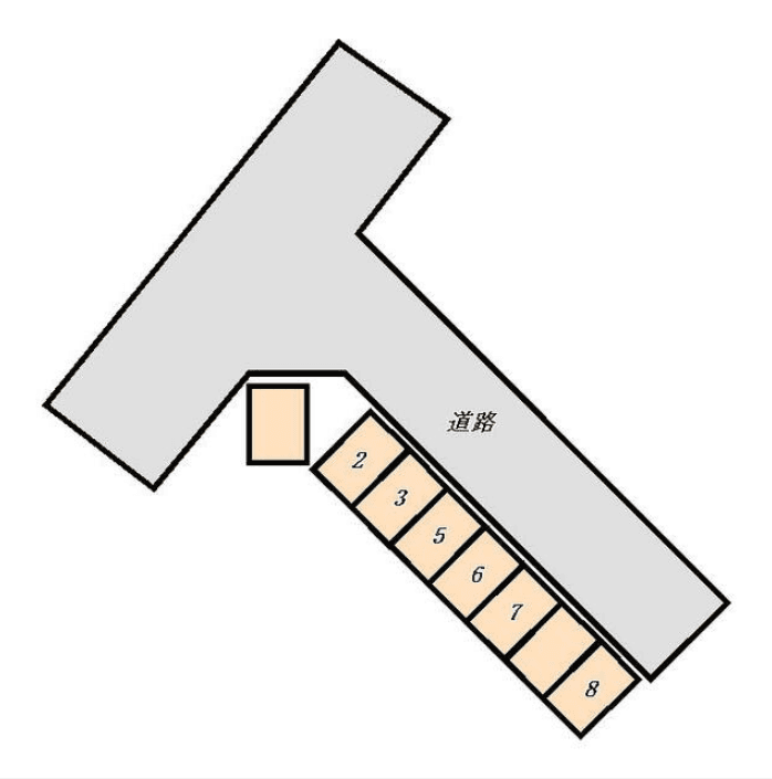 本多聞駐車場の駐車配置図
