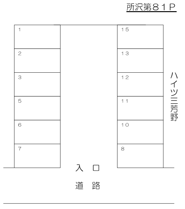 所沢第８１Ｐの駐車配置図