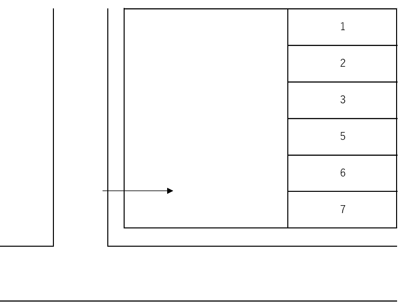 ひがし野第2駐車場の駐車配置図