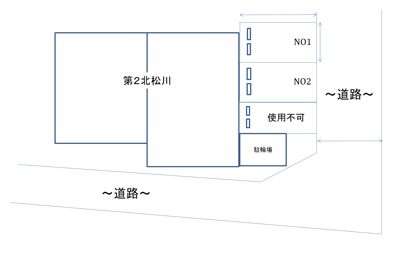 第２北松川の駐車配置図