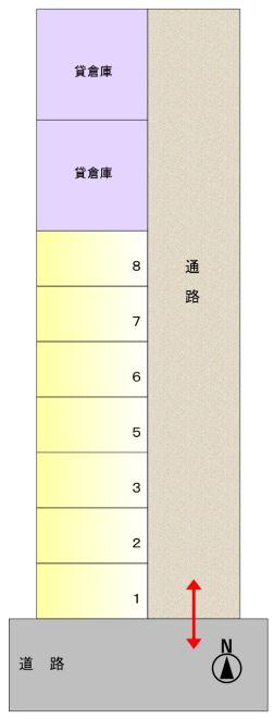 天満ＧＴガレージ(変電所)の駐車配置図