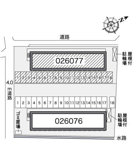 シエロ東近江(26077)の駐車配置図