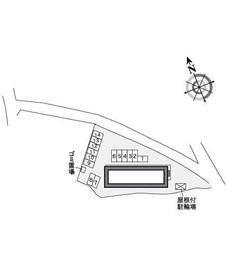 プレジール緑が丘(26633)の駐車配置図