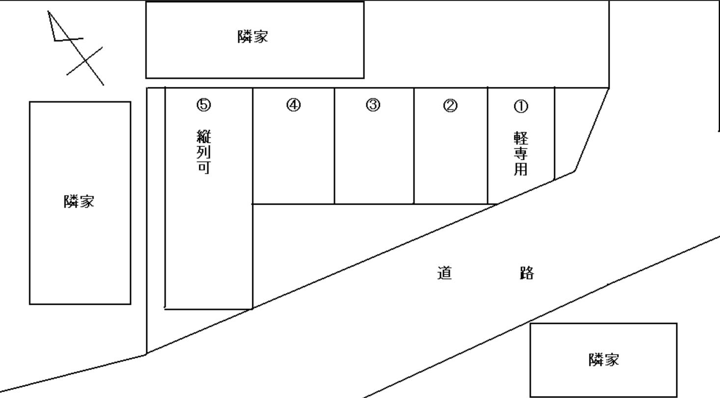 三苫2丁目駐車場の駐車配置図