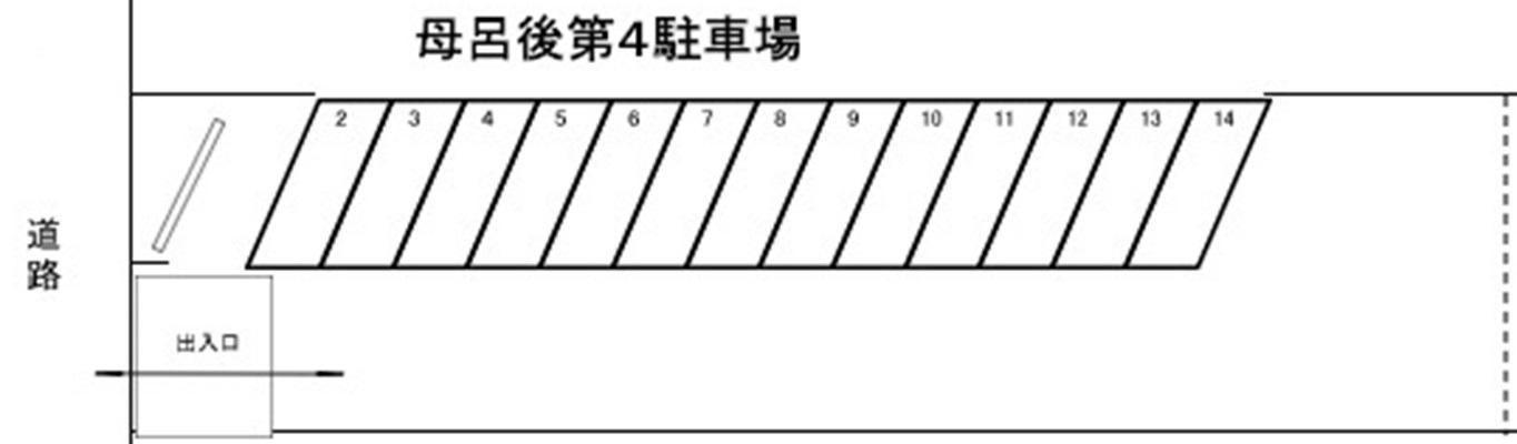 母呂後第4駐車場の駐車配置図