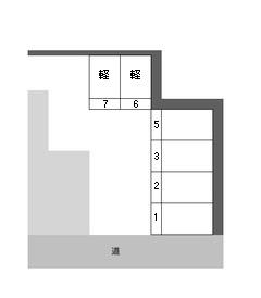 横山東昭和町251駐車場の駐車配置図