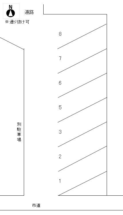日の出パーキングの駐車配置図