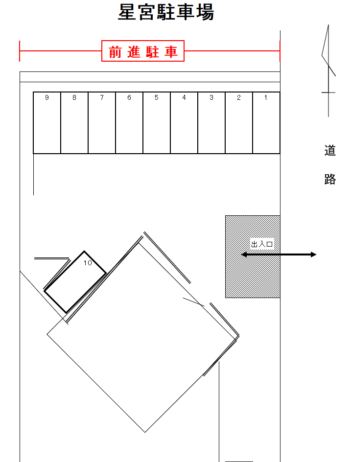 星宮駐車場の駐車配置図