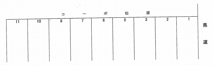 H(木崎)駐車場の駐車配置図