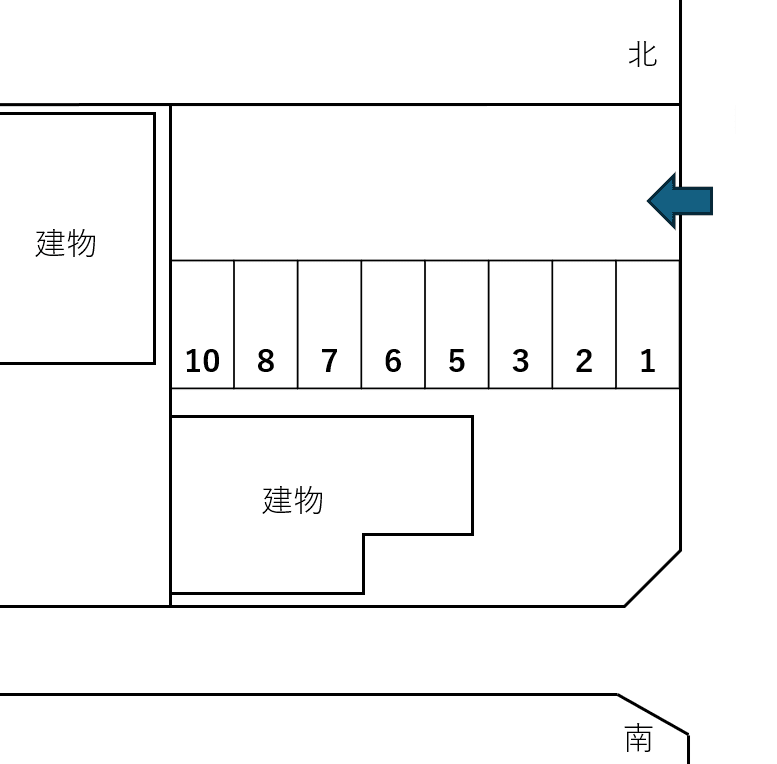 牧町駐車場の駐車配置図