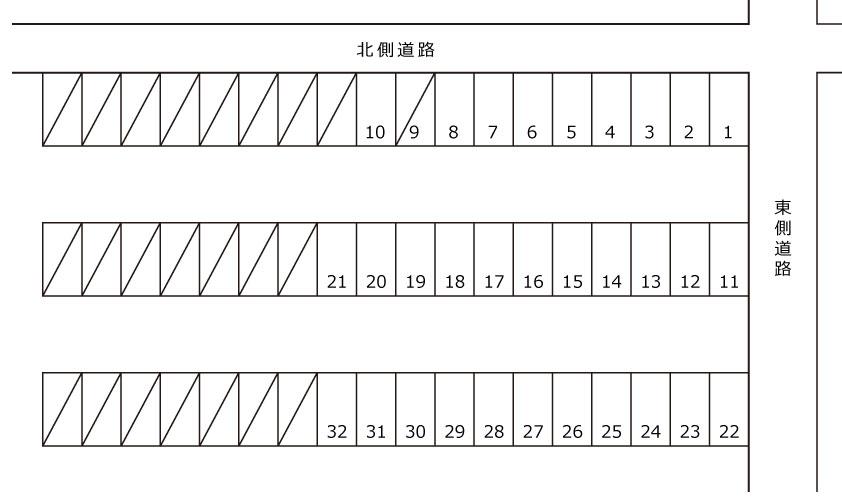 高島駐車場の駐車配置図
