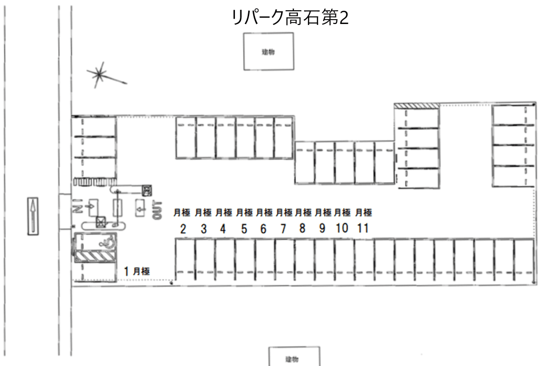 高石第２の駐車配置図