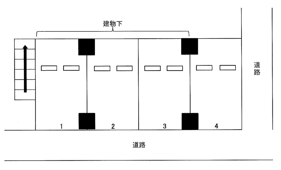 菊池ビルの駐車配置図