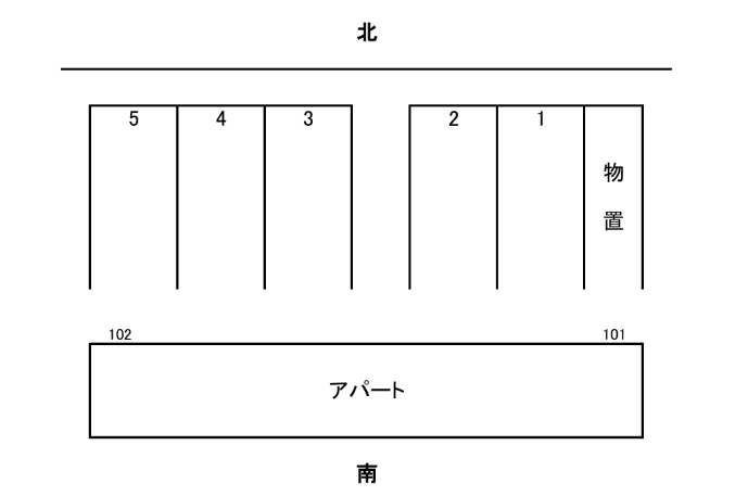 アーバンコートヒル 敷地内月極駐車場の駐車配置図