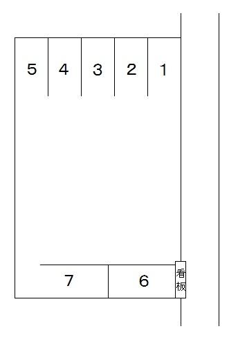 堀町駐車場の駐車配置図