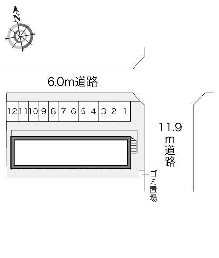 コンフォート虹ヶ丘(21150)の駐車配置図
