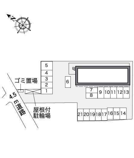 フォンテーヌ高松(36773)の駐車配置図