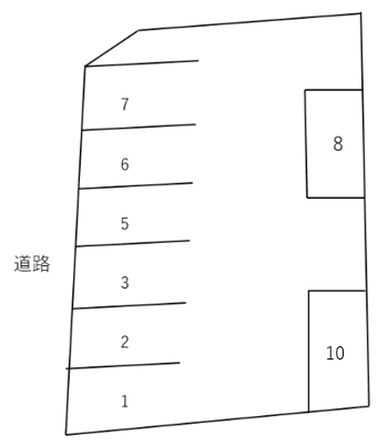 早通北駐車場の駐車配置図
