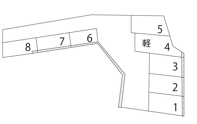 比良町EHP月極駐車場の駐車配置図