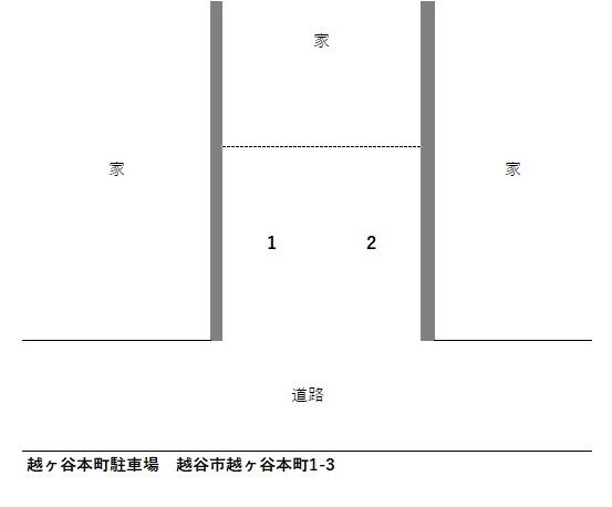 越ヶ谷本町駐車場の駐車配置図