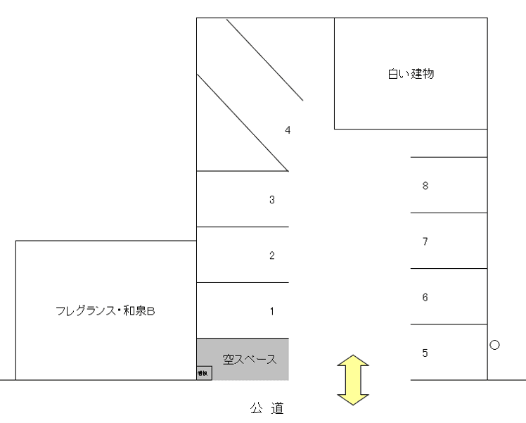 安城榊原パーキングの駐車配置図